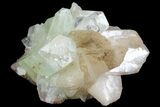Zoned Apophyllite Crystals With Stilbite - India #72084-1